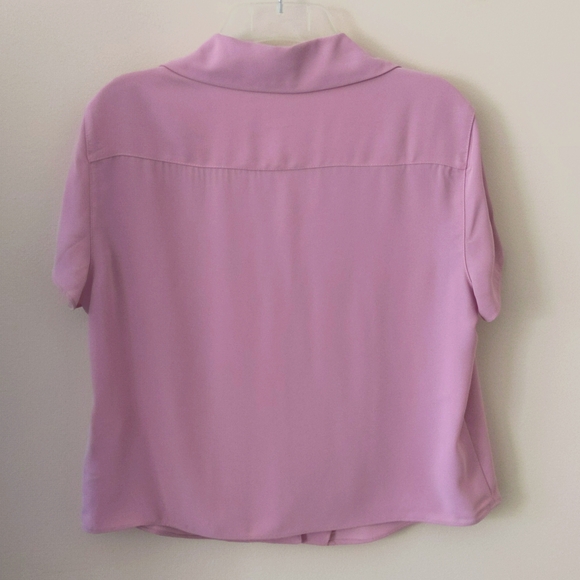 Rachel Zoe Boxy Pink Short Sleeve Button Down - Small - Picture 4 of 5